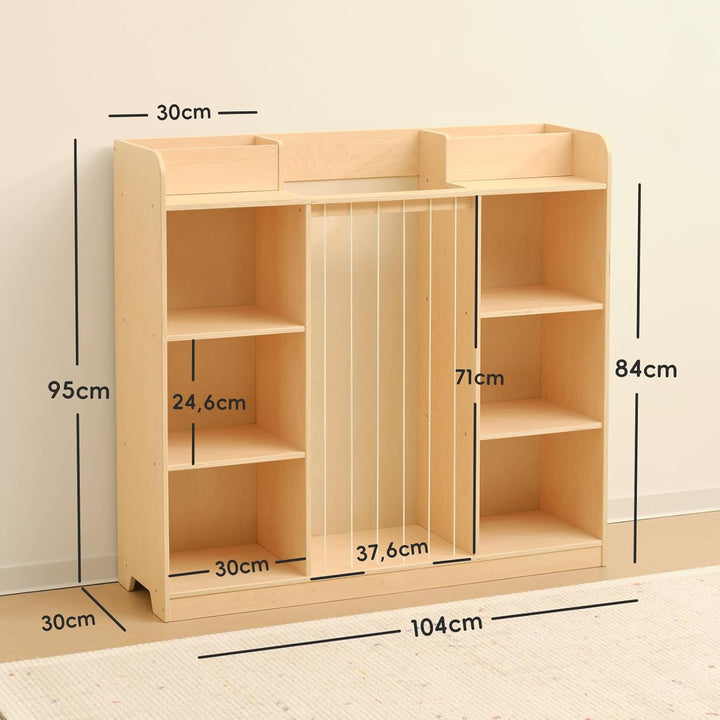OOOK Kuscheltier Aufbewahrung, Plüschtier Stofftier Aufbewahrung Kuscheltiere, Kinderbücherregal und