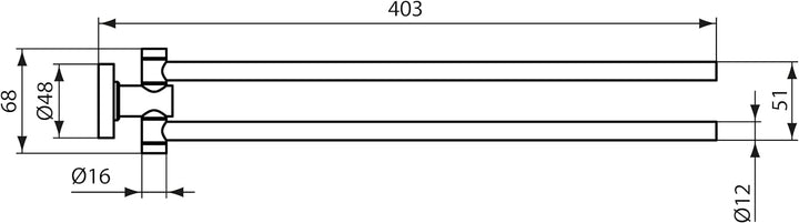 Ideal Standard A9131AA IOM Handtuchstange