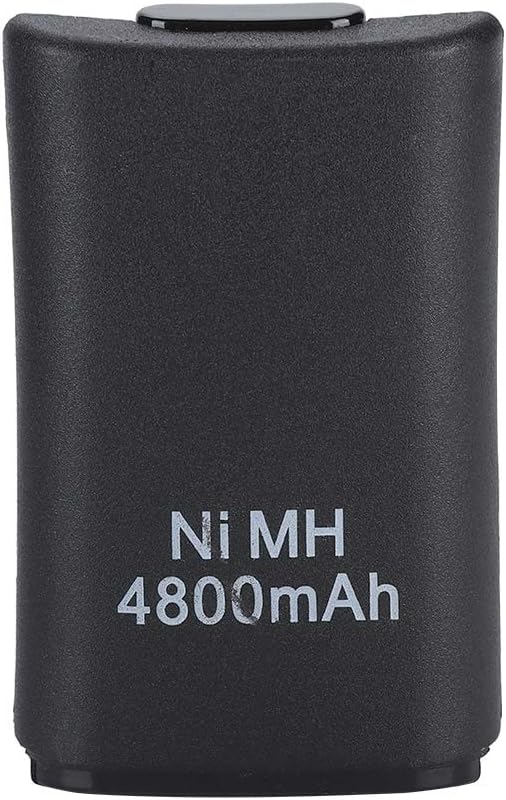 Xbox 360 Controller Akku Set, 2X 4800mAh NiMH Akkus mit Ladestation, USB-Ladekabel, 2 Batteriegehäus
