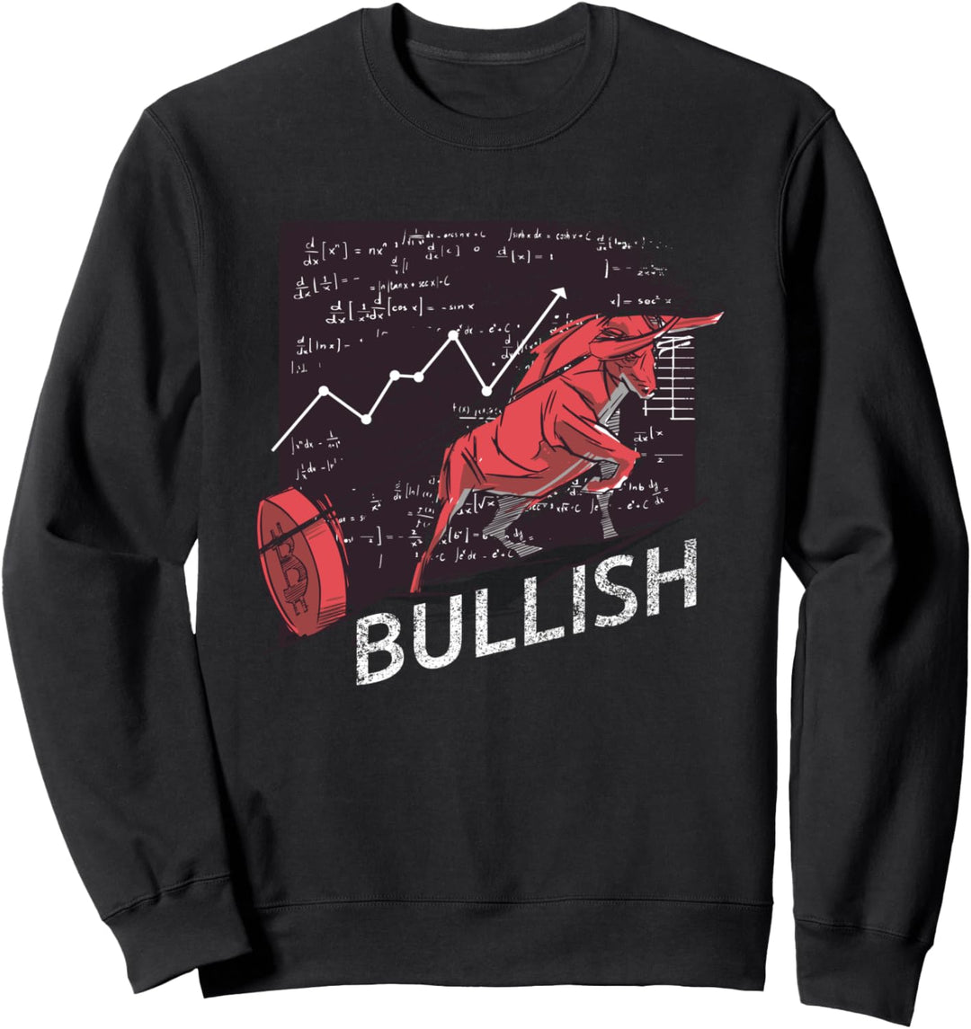 Bullish auf Bitcoin Aktienmarkt BTC Crypto Bitcoin Bull Sweatshirt