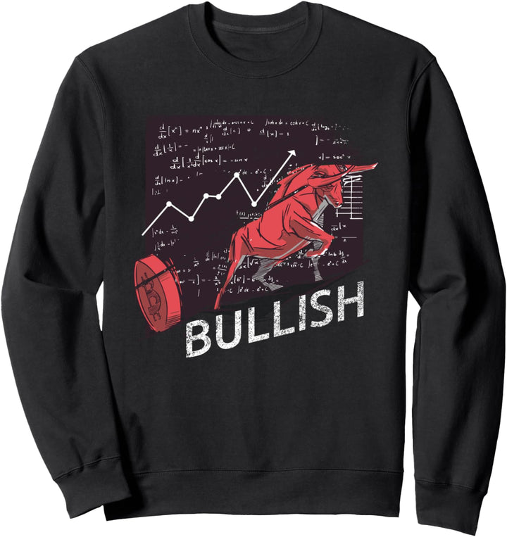 Bullish auf Bitcoin Aktienmarkt BTC Crypto Bitcoin Bull Sweatshirt