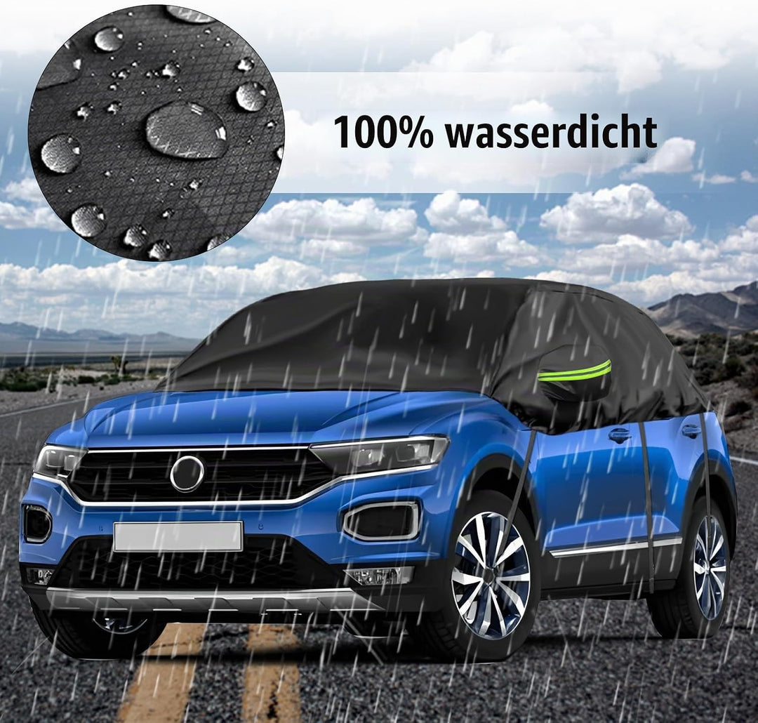 Autoabdeckung Wasserdicht Ersatz für VW T-ROC 2017-2024, Sonnenfest Hälfte Autoabdeckung, Halbgarage