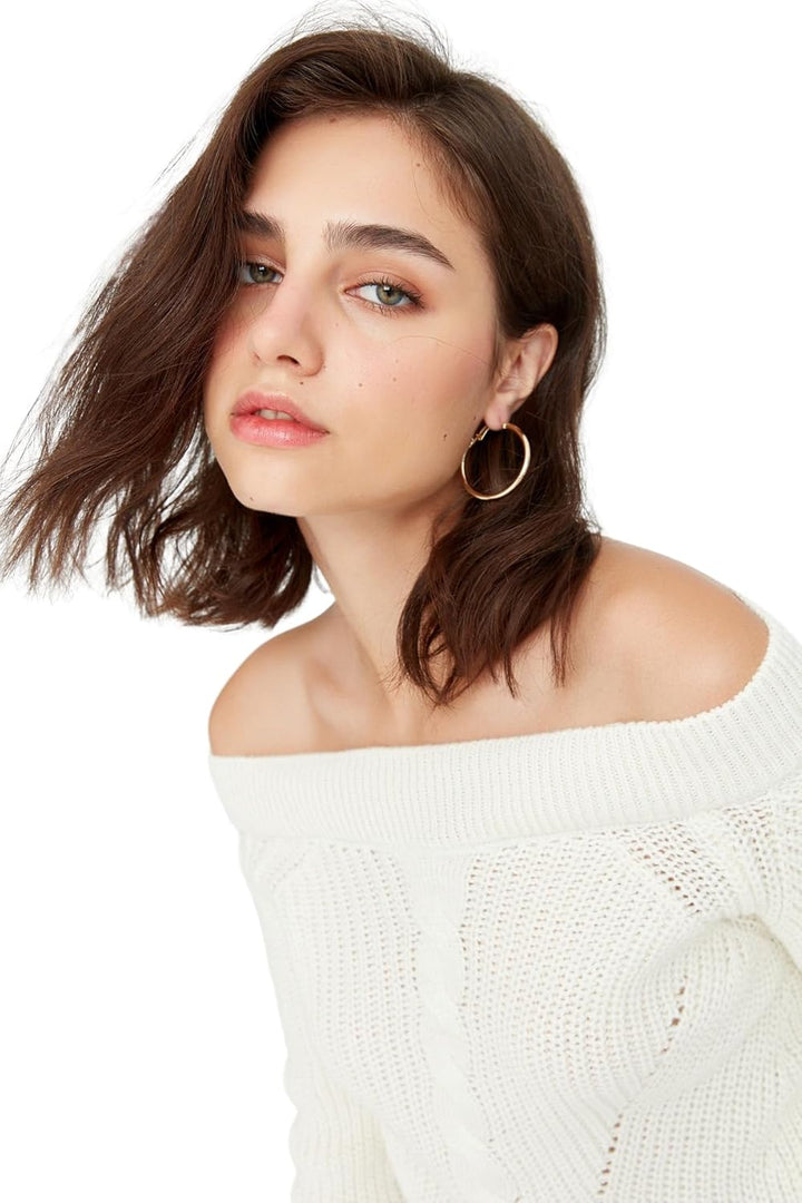 TRENDYOL Damen Sweatshirt S Natur, S Natur