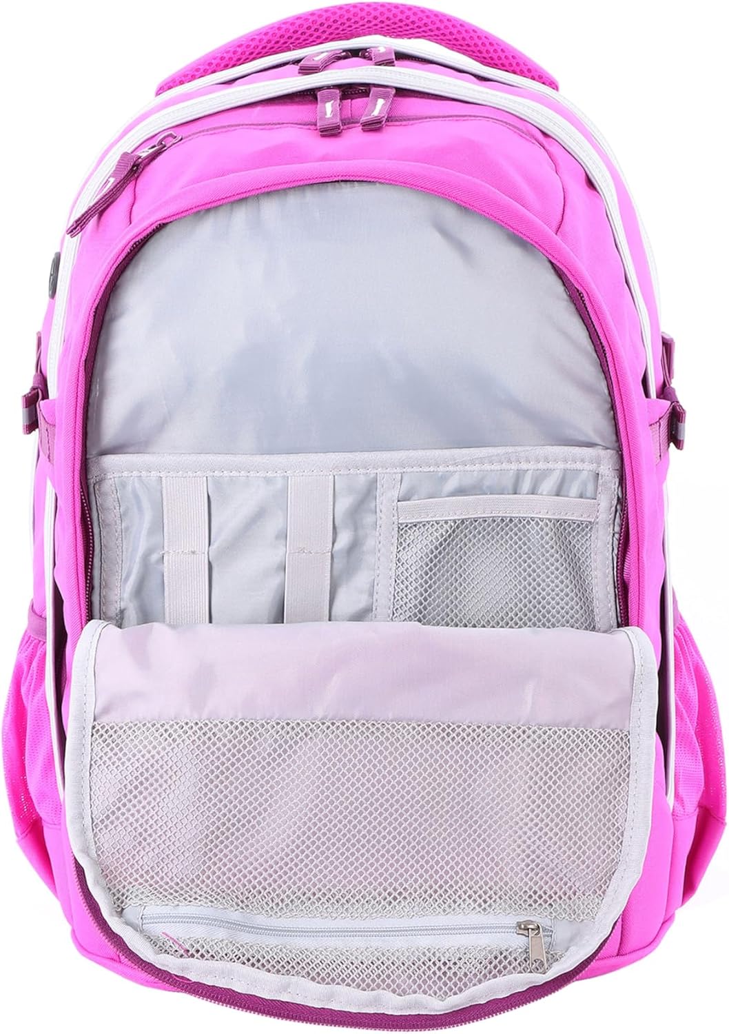 2be Schulrucksack 66320 Ergo School Backpack Fuchsia, Pink Kariert, Einheitsgrösse