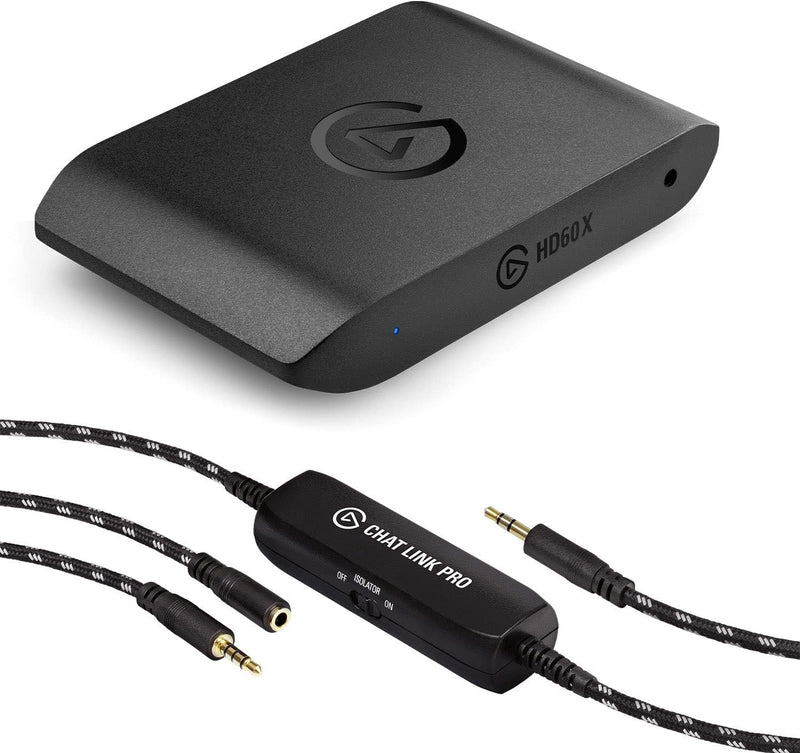 Elgato HD60 X + Chat Link Pro, Streamen und aufzeichnen in 1080p60 HDR10 oder 4K30, Aufnahme von Aud