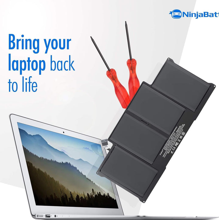 NinjaBatt Akku A1466 A1496 für Apple MacBook Air 13 Inch [2010 2011 2012 2013 2014 2015 2016 2017 Ye