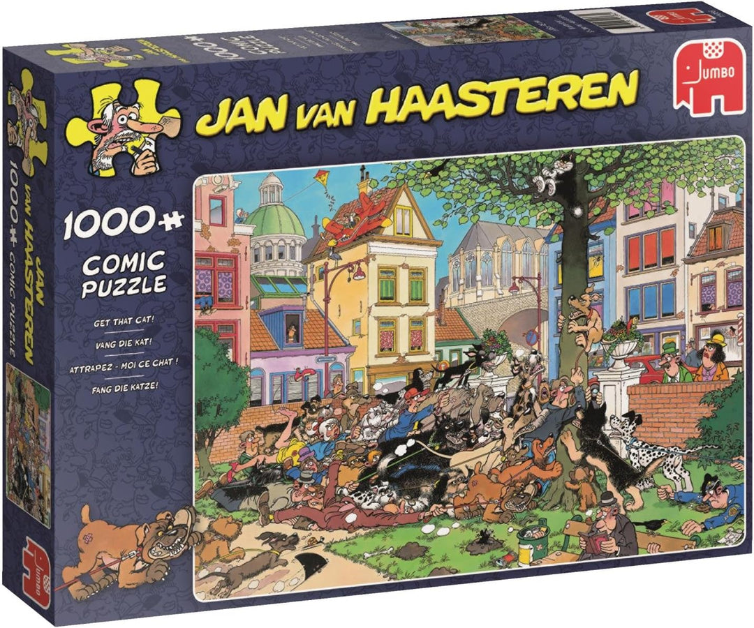 Jumbo 19056 Puzzle Jan Van Haasteren-Fang die Katze, 1000 Teile