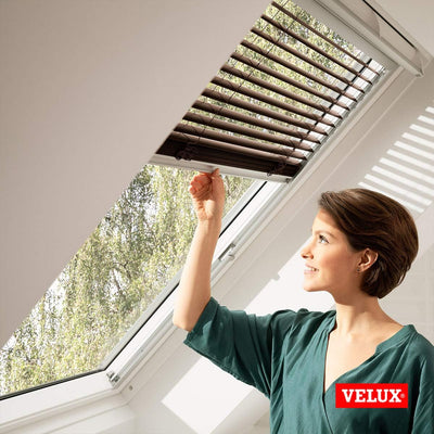 VELUX Original Jalousie für MK06, Weiss, mit Grauer Führungsschiene MK06 Weiss, MK06 Weiss