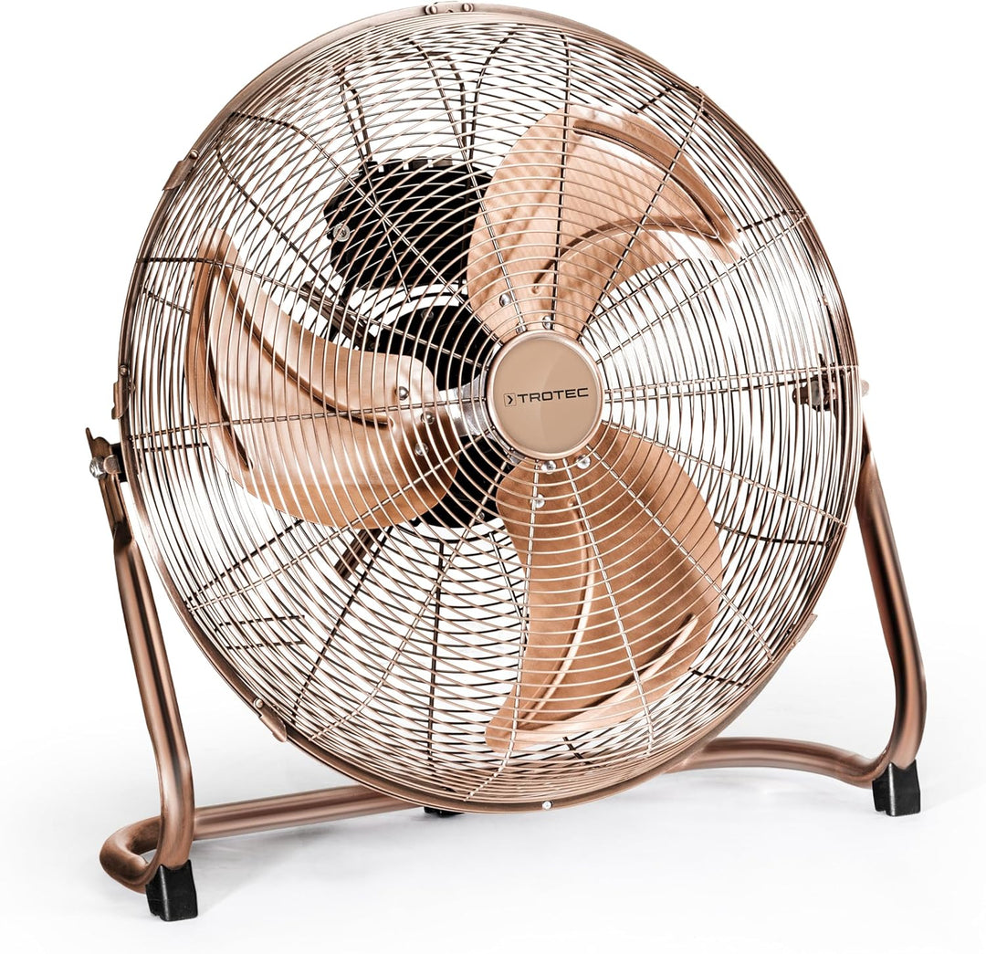 TROTEC Bodenventilator TVM 17 – 100 Watt, Neigungswinkel 110°, 3 Stufen, Ø 45 cm, kippfester Stand,