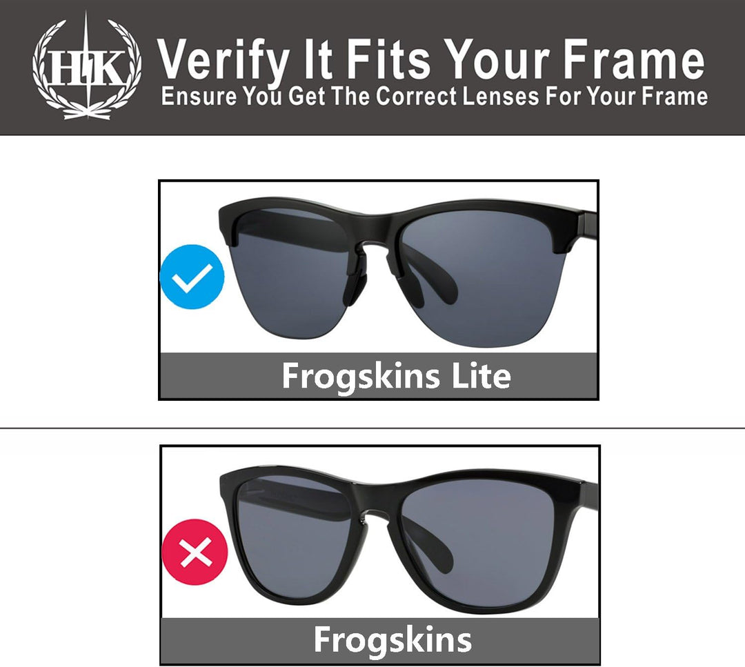 HKUCO Verstärken Ersatz-Brillengläser für Oakley Frogskins Lite Blau/Schwarz/Titan Sonnenbrille
