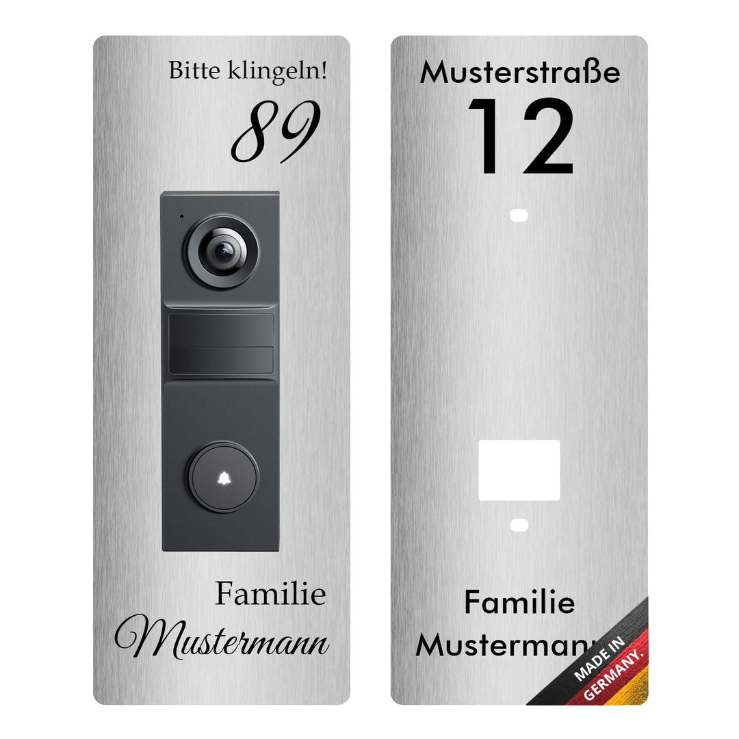 iSecur Edelstahl Blende personalisiert - Passend für Tapo Tp-Link - az293 | Personalisierbar – Ihr i