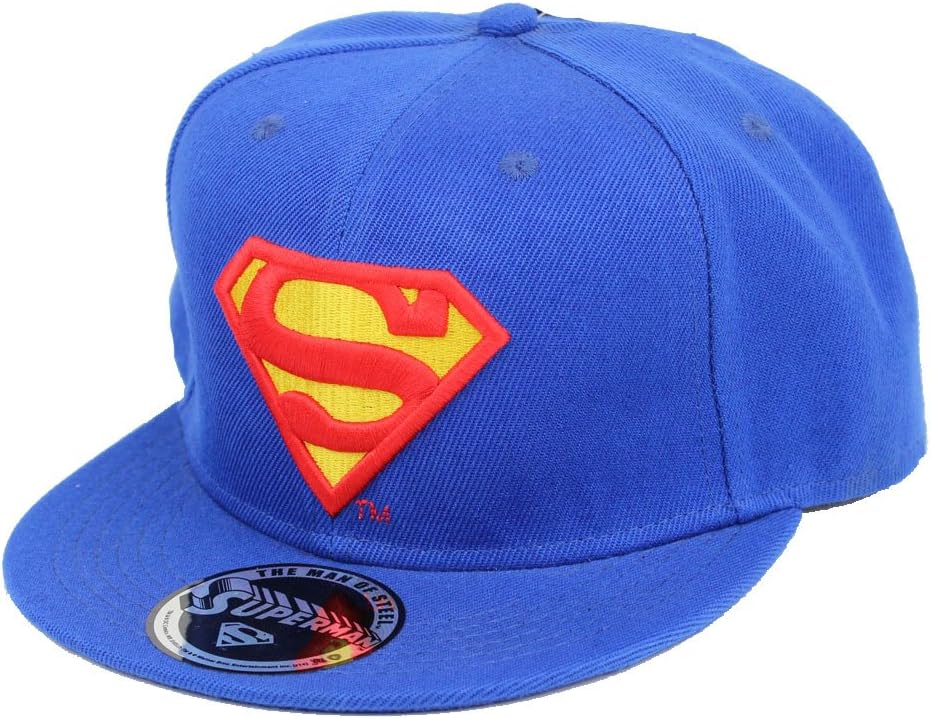 DC Comics Herren Superman Baseball Cap - Classic Logo Herren Snapback Cap Blau