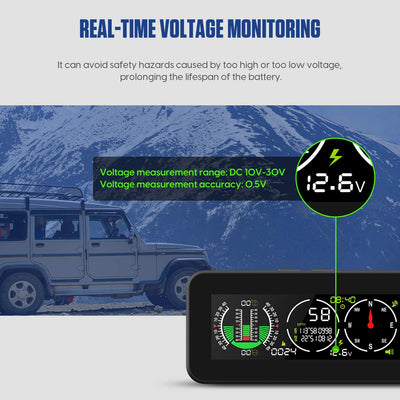 MR CARTOOL M60 Auto Neigungsmesser Kfz Digital GPS Tacho HUD Anzeige Clinometer mit Kompass für alle