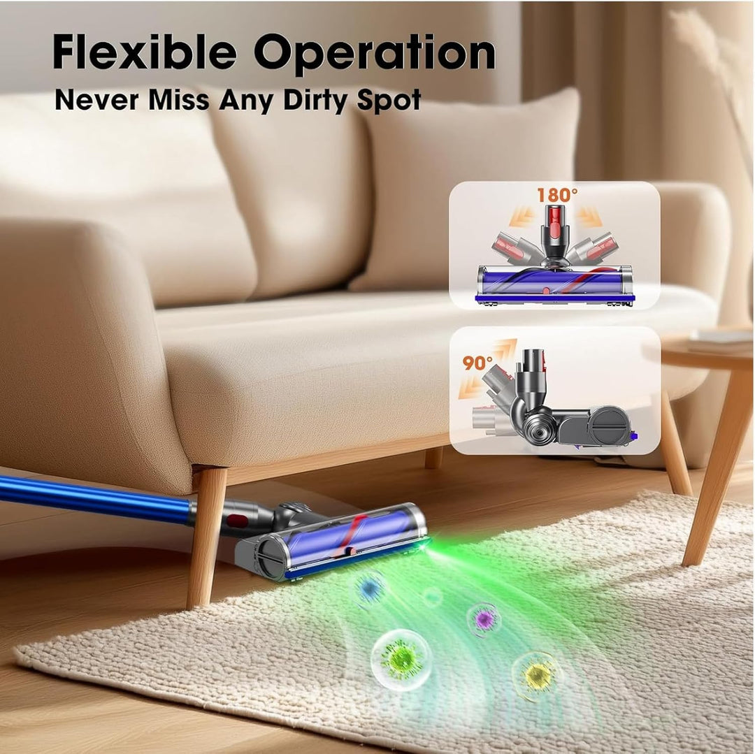 Bürste Kompatibel mit Dyson V7 V8 V10 V11 V15 Staubsauger, Ersatzteile Bürstenkopf mit LED-Leuchten,