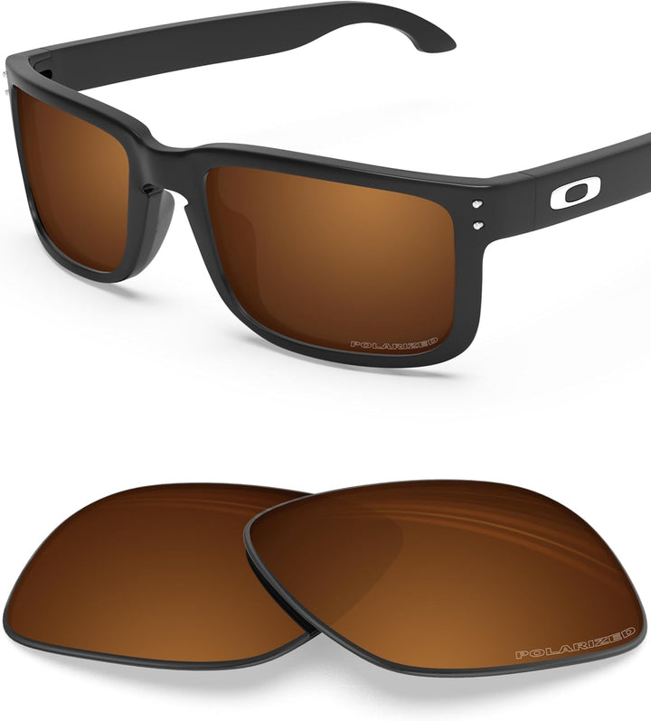 BlazerBuck Anti-salz Polarisierte Ersatzgläser für Oakley Holbrook OO9102 Einheitsgrösse Bernstein P