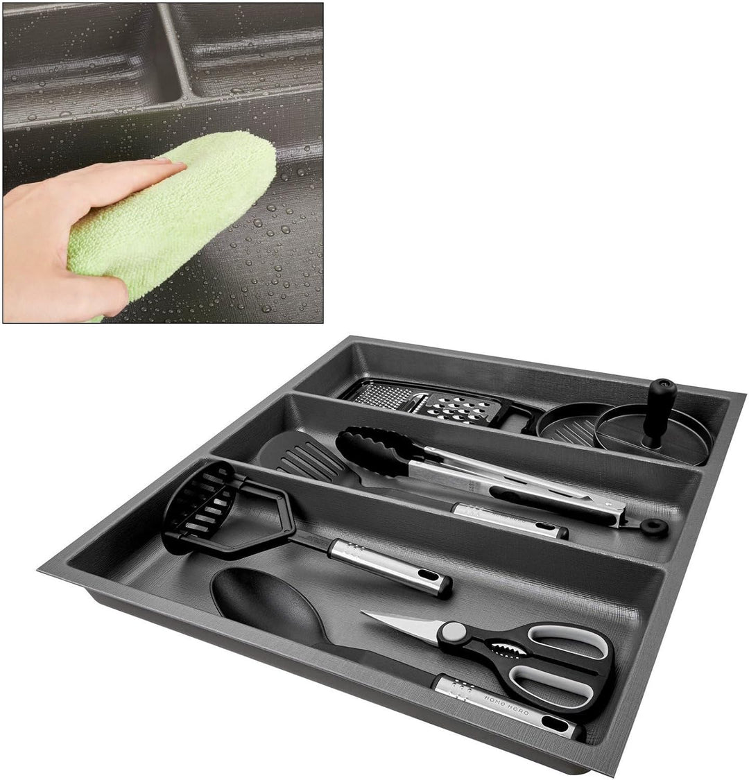 ORGA-BOX 2 Multifunktionseinsatz Tiefe: 461 x Breite: 509 mm anthrazit mit Canvas Struktur für 60er