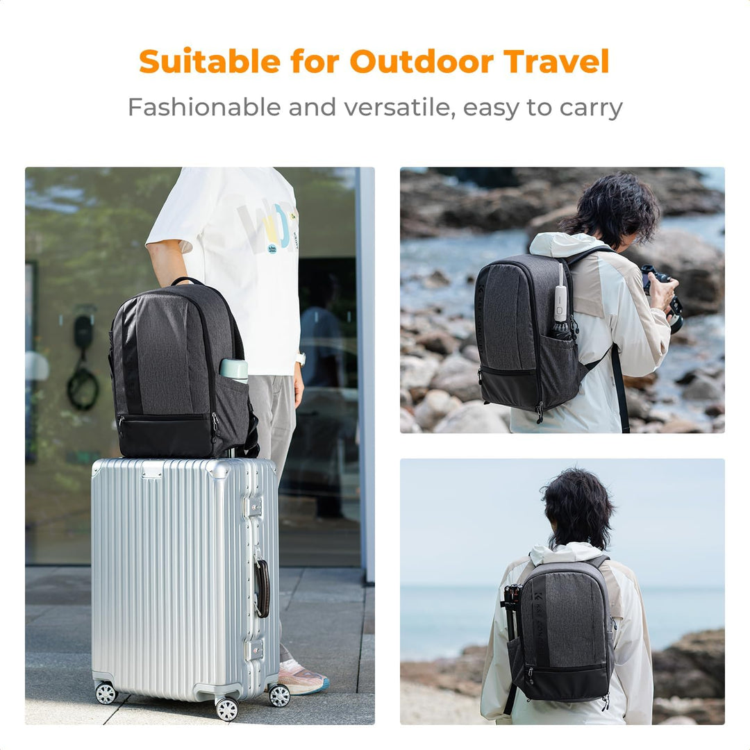 K&F CONCEPT 18L Kamerarucksack, Fotorucksack mit 15.6 Zoll Laptopfach, Grosse Kapazität Camera Backp