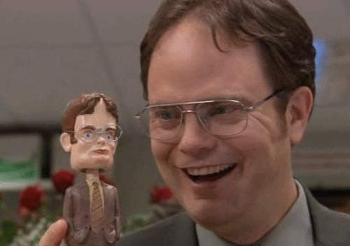Cleaky Dwight Schrute Wackelkopf für Dunder Mifflin, The Office Merchandise, The Office Gifts for Of