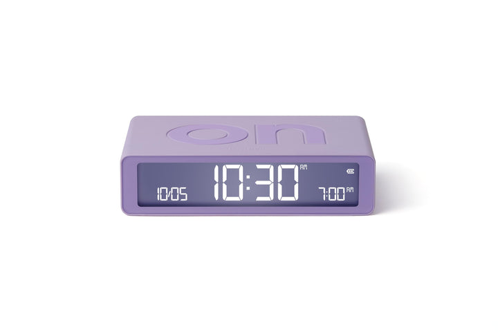 Lexon Flip Classic Morgenwecker, beleuchtet, wendbar mit Seiten on Off und Snooze-Funktion, mit LCD-