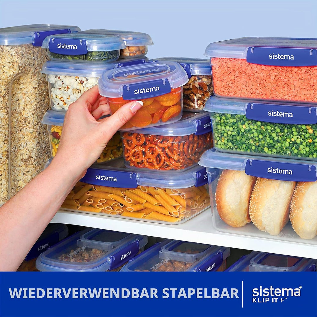 Sistema KLIP IT PLUS Frischhaltedose | 7,5 l rechteckig | stapelbare und luftdichte Vorratsdose mit