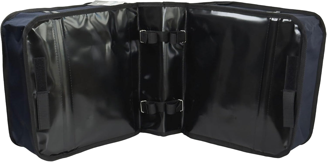 BikyBag Classic Doppel-Fahrradtasche, 2x13L Gepäckträgertasche, Wasserabweisend, mit Reflektoren (Du