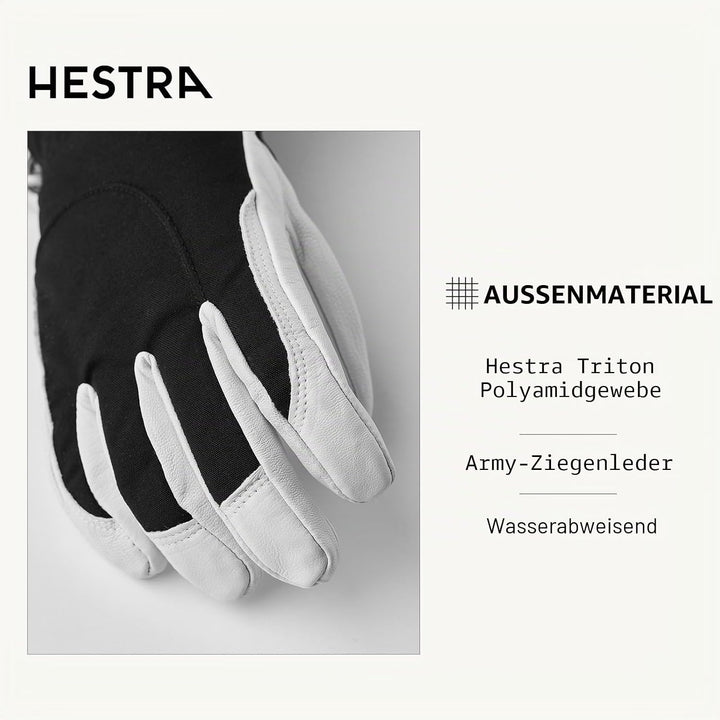 Hestra Heli Ski und kaltem Wetter Handschuh der Frauen 5 Black/Off White, 5 Black/Off White
