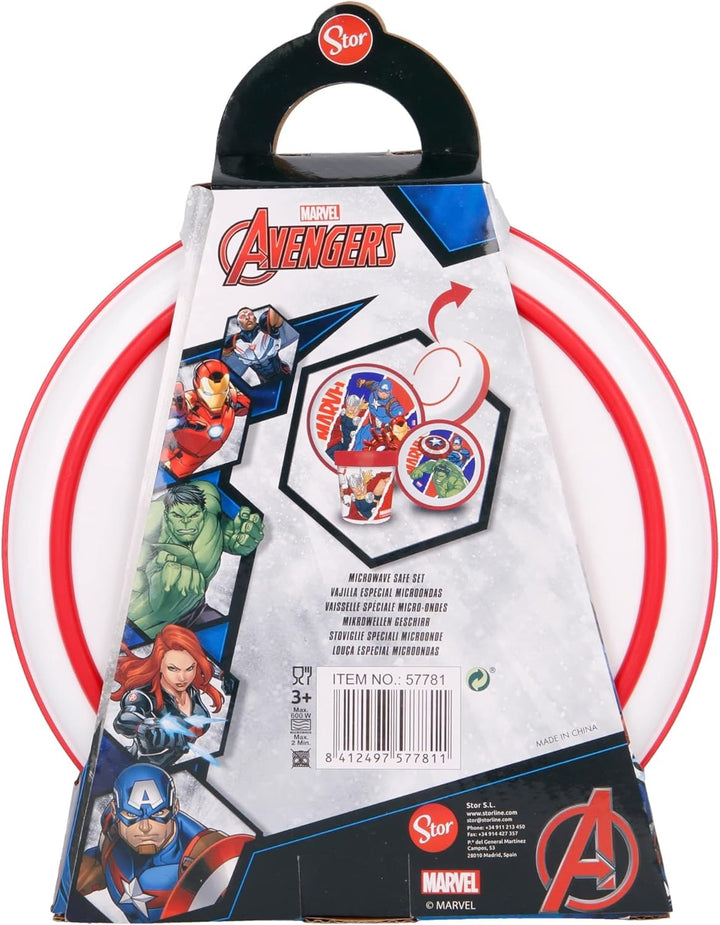 Stor 8412497577811Premium Anti-Rutsch-Geschirrset 3-teilig Avengers Comic Helden
