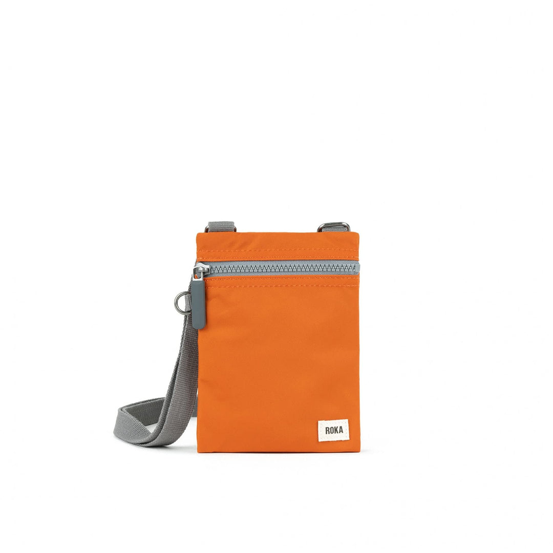 Roka London Chelsea Sling Pocket Bag Nylon Extra Small XS Burnt Orange, XS Burnt Orange