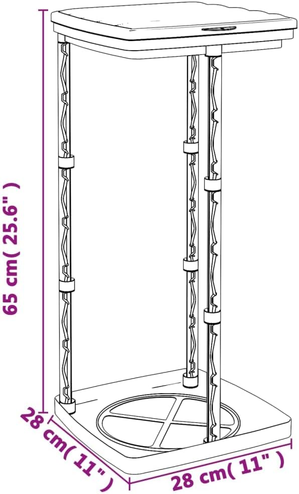 vidaXL Müllsackständer 2 STK., Müllsackhalter mit Deckel, Mülltütenhalter für Küche Garten Garage, M