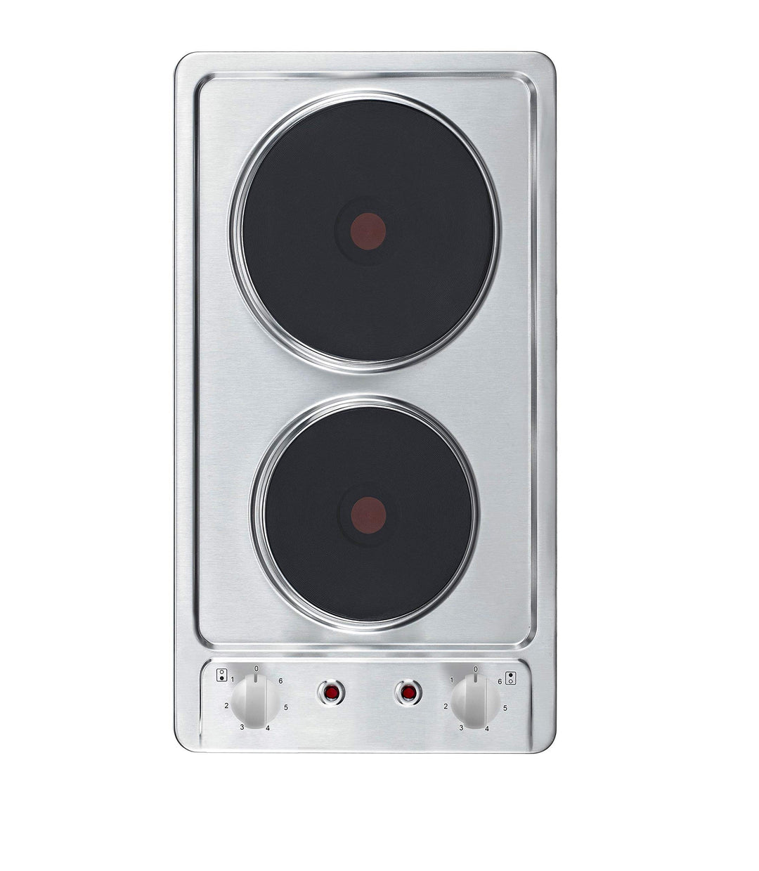 Respekta Domino Kochmulde Edelstahl / 2 Platten Einbau-Kochfeld mit Stecker/Massekochfeld autark / 6