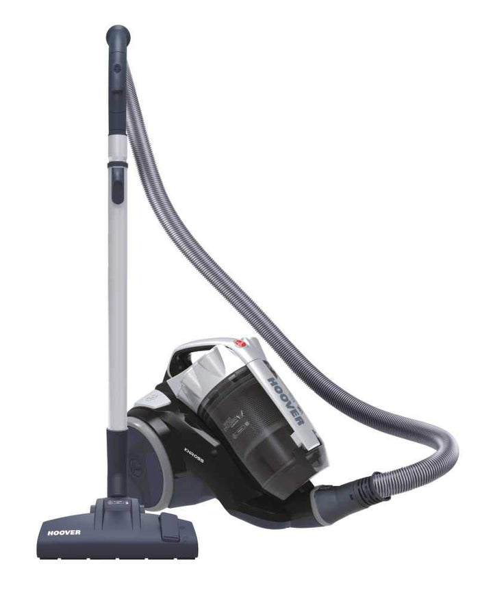 Hoover KHROSS Bodenstaubsauger, Abschleppen ohne Beutel, Schwarz und Grau, Home, 550W