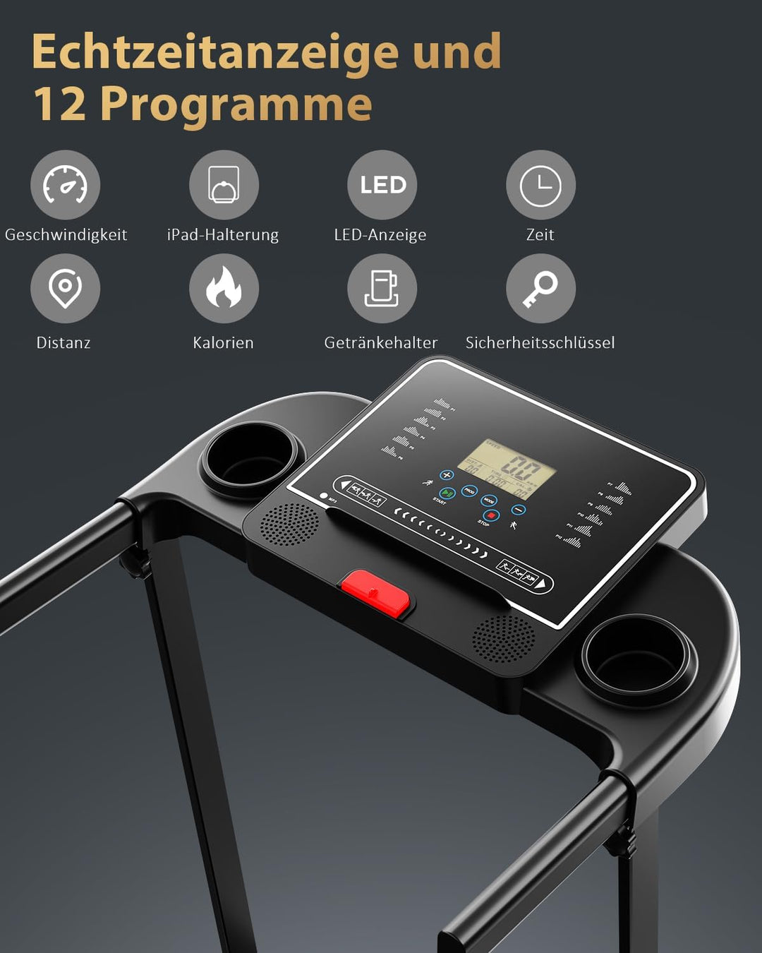 Laufband für Zuhause Walking Pad - Klappbar Laufbänder Elektrisches Laufbänder Schreibtisch Foldable