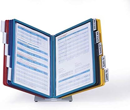 Durable Tisch-Sichttafelsystem (Vario Table 10, mit 10 Sichttafeln A4) mehrfarbig, 557000 Tisch 10 T