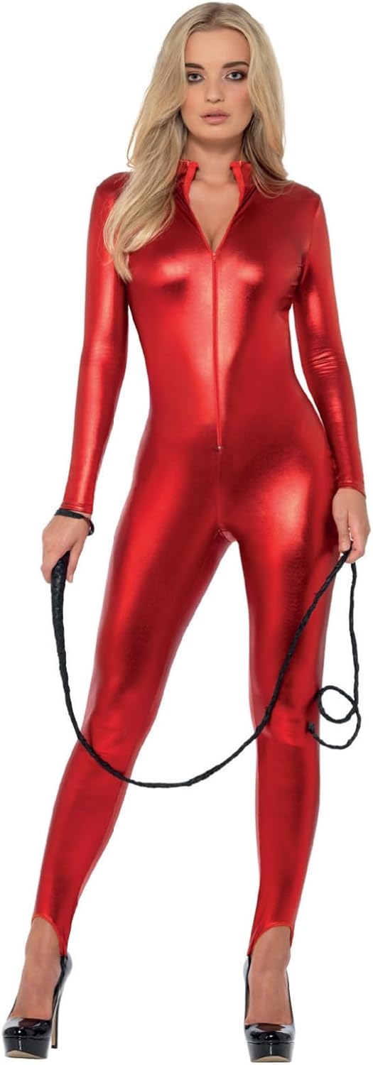 Fever Miss Whiplash Costume (L) L - UK Size 16-18 Rot, L - UK Size 16-18 Rot