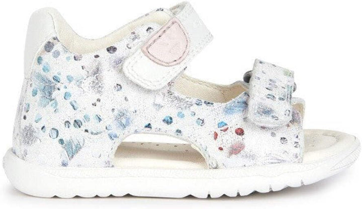 Geox Mädchen B Macchia Gir Sandal 21 EU Off White, 21 EU Off White
