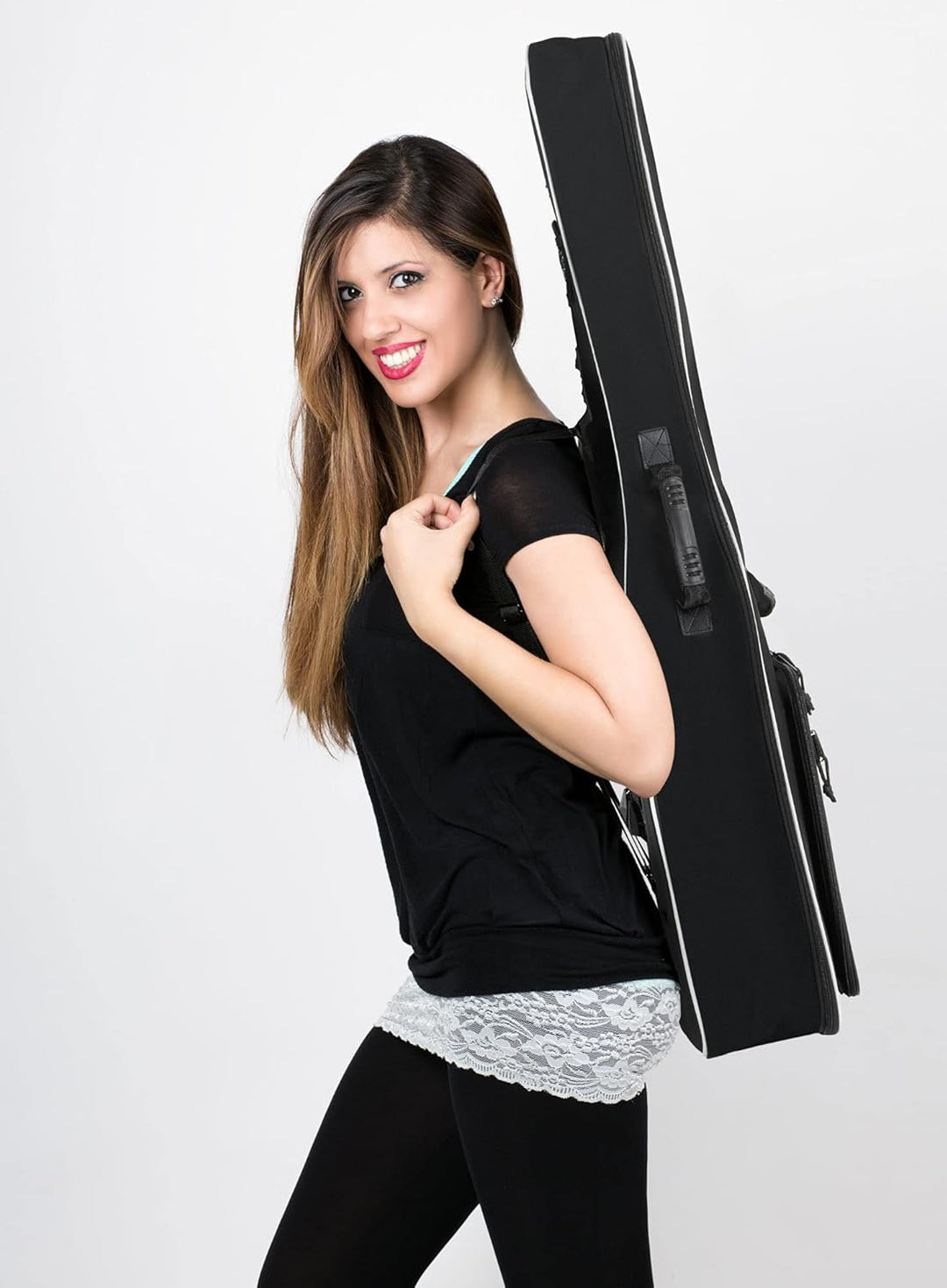 ROCKTILE Klassik-Gitarrentasche 4/4-Grösse - wasserabweisender Gigbag mit weicher Polsterung und Fix