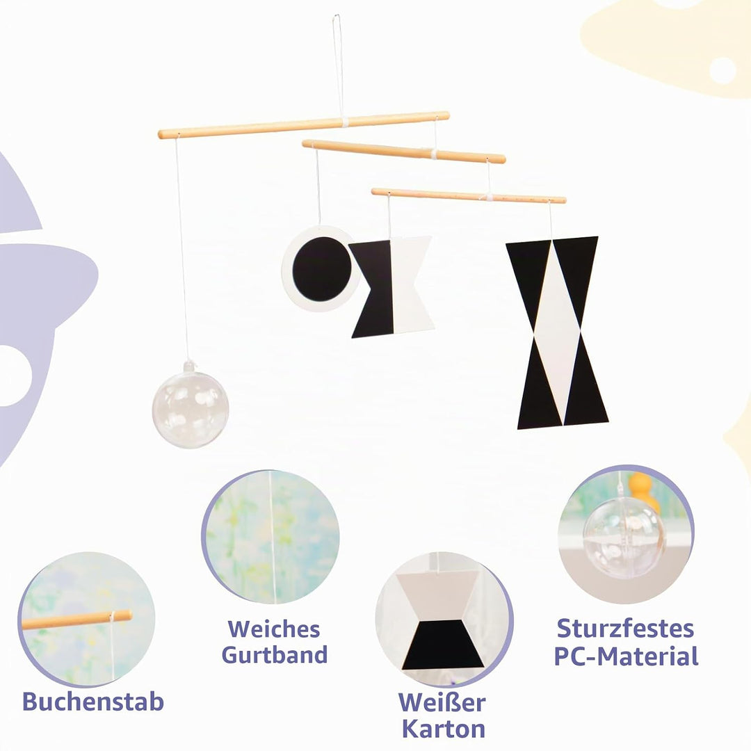 Munari Mobile, Montessori-Mobile, Babyspielzeug, Wickelspielzeug, Visuelle Verfolgung, Neugeborenen-