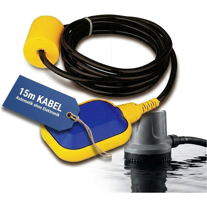 Schwimmerschalter Wasserstandsregler 15m Kabel für Tauchpumpe Pumpe 125/250V 10A rechteckig 15 m, 15