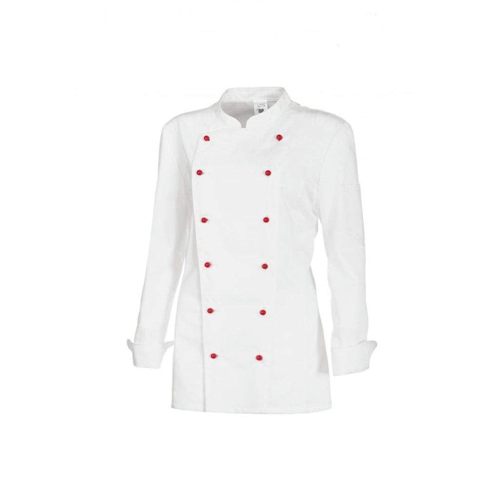 BP Gourmet 1542-400-21 Kochjacke für Damen - Langärmelig - 65% Polyester, 35% Baumwolle - Normale Pa