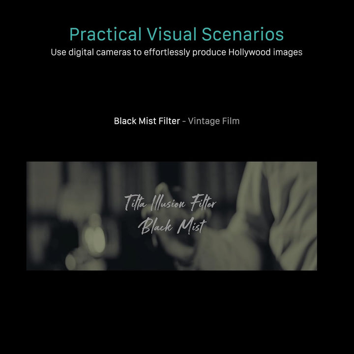 Tilta Illusion 95 mm Black Mist 1/2 Filter für Tilta Mirage Matte Box Lightweight TF-95-BM12, Black