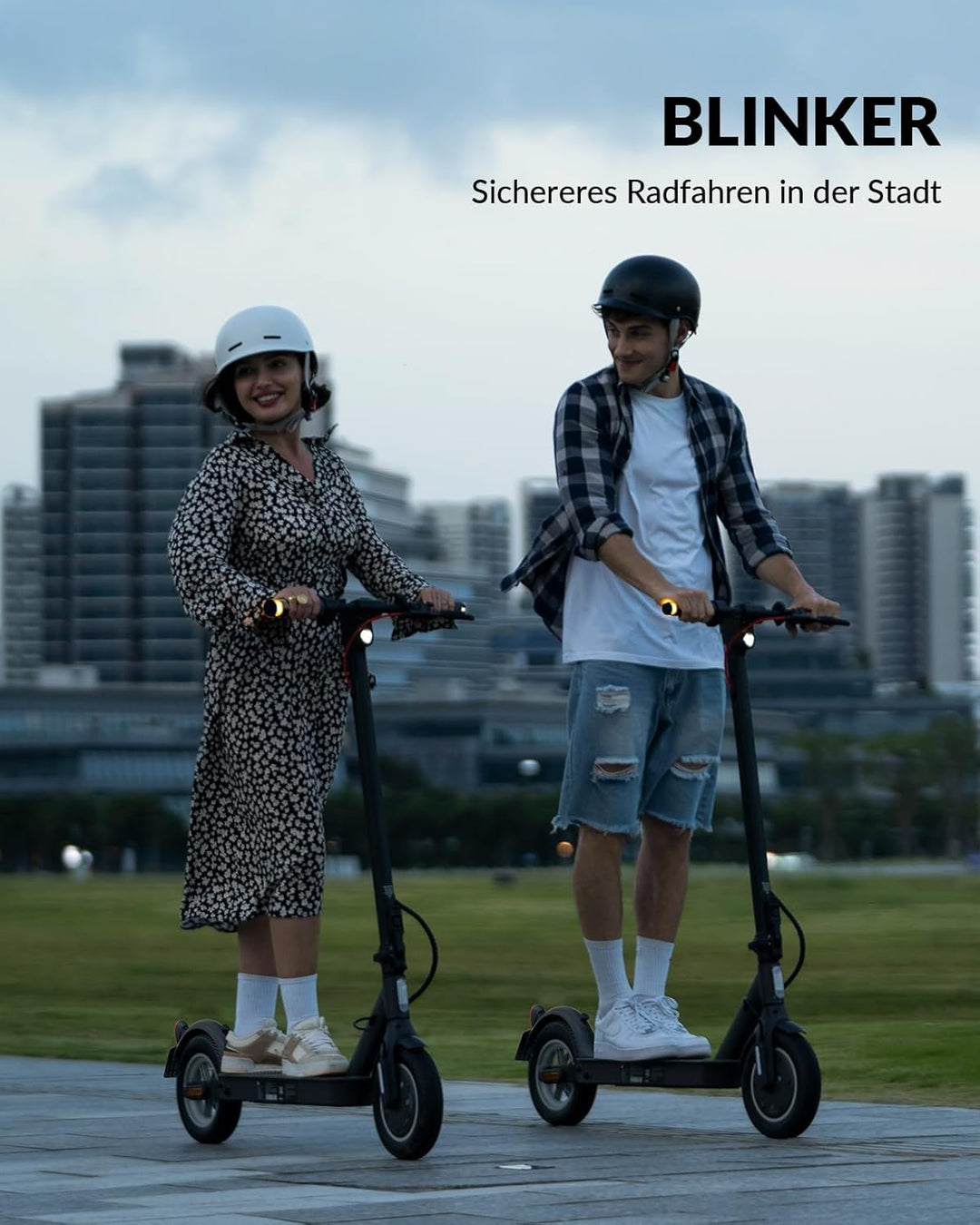 E Scooter mit Strassenzulassung ABE, 5TH WHEEL V30PRO Elektroscooter mit Blinker, 10 Zoll Reifen, 25