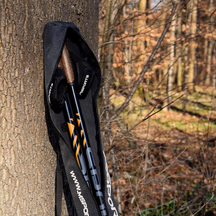 MSPORTS Nordic Walking Stöcke Carbon Premium - aus hochwertigem Carbon - Superleicht - individuell e