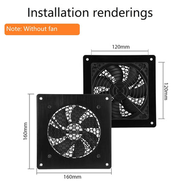 Euroharry Lüftungsgitter 120mm Lüfterabdeckun ，für PC, Computer, AV, elektronische Schränke, (Gebürs