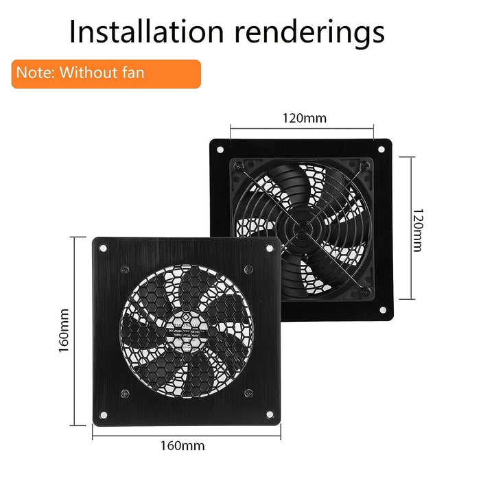 Euroharry Lüftungsgitter 120mm Lüfterabdeckun ，für PC, Computer, AV, elektronische Schränke, (Gebürs