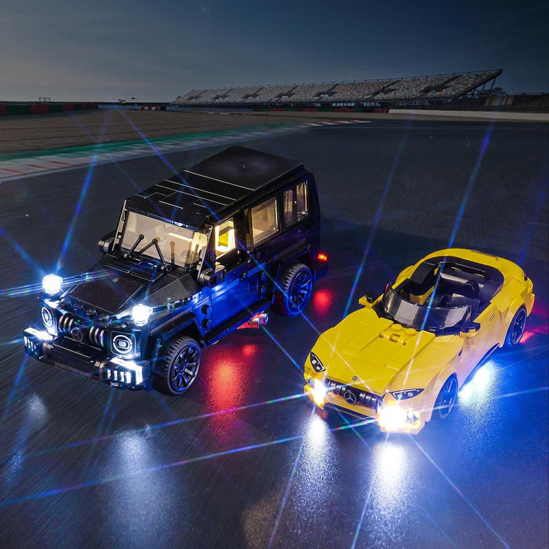 LocoLee Licht Kompatibel mit Lego Mercedes-AMG G 63 & Mercedes-AMG SL 63, Nur Lichter Set - Kein Mod