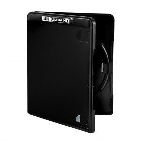 Amaray 4K Blu-ray Hüllen, 15 mm, Maschinen-Pack-Qualität, Schwarz, 25 Stück
