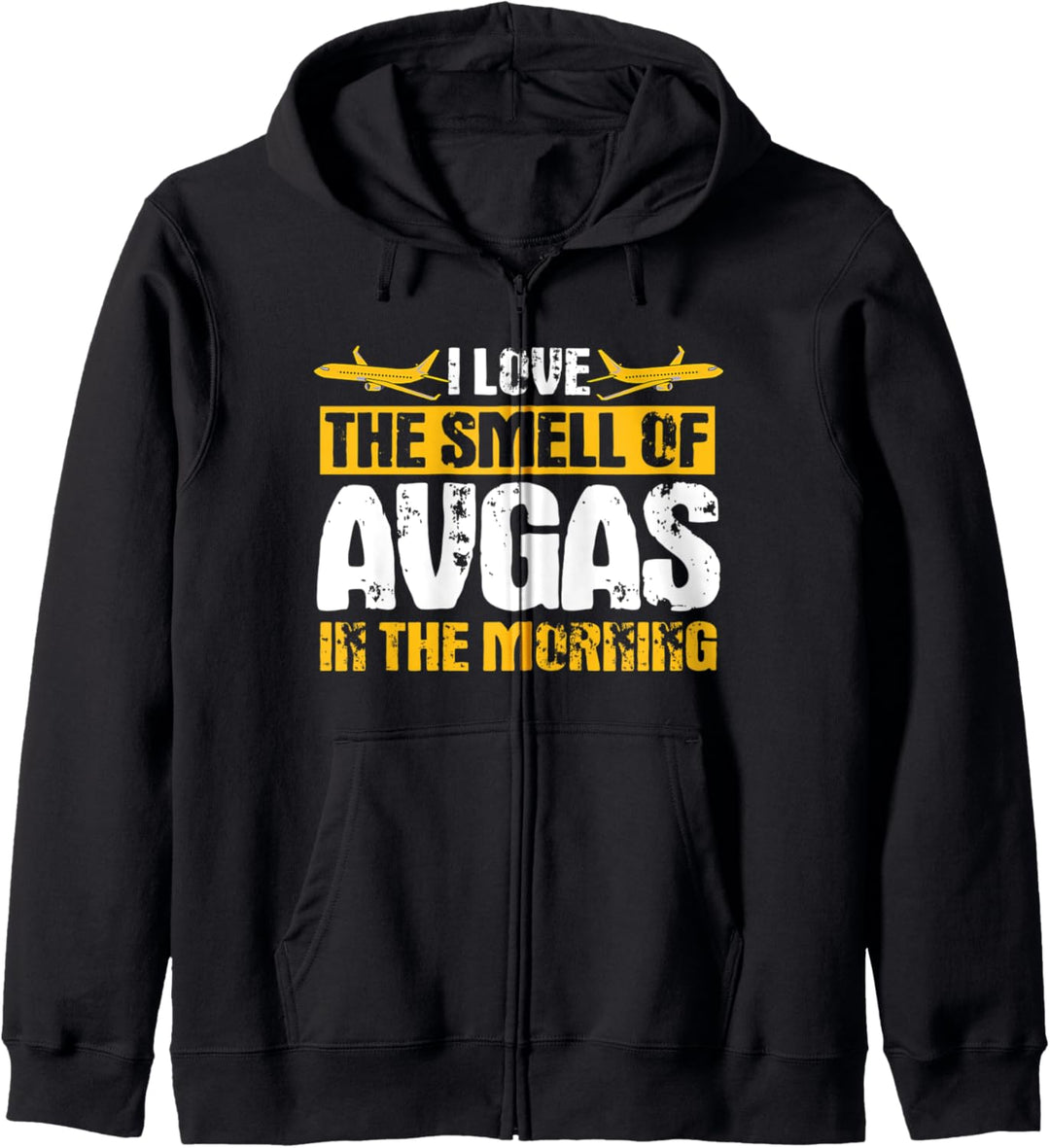 Flugzeugmechaniker Geschenk Liebe den Geruch AVGAS am Morgen Kapuzenjacke