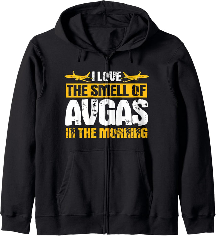 Flugzeugmechaniker Geschenk Liebe den Geruch AVGAS am Morgen Kapuzenjacke