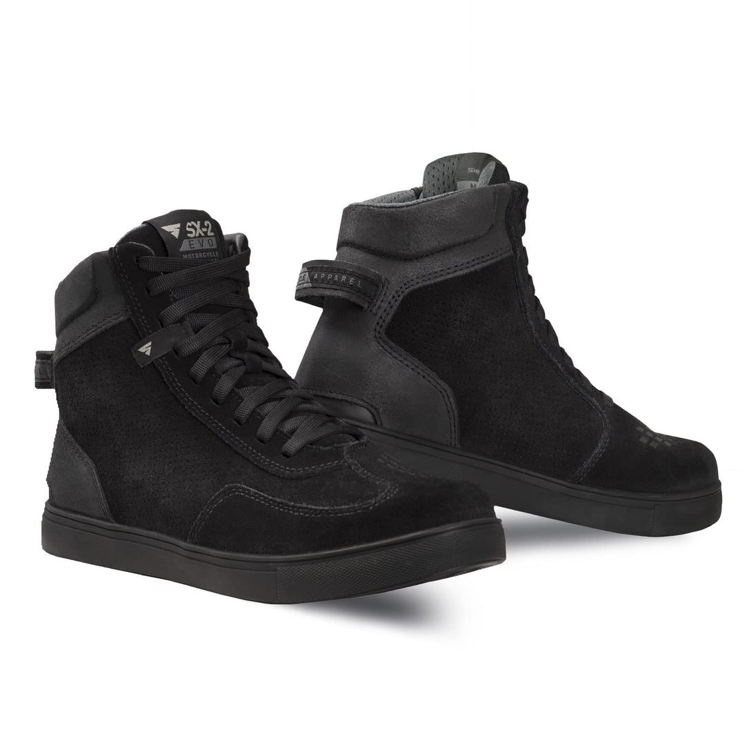 SHIMA SX-2 EVO Motorradschuhe für Herren - Atmungsaktiv, Verstärkte Leder Biker Motorradstiefel Männ