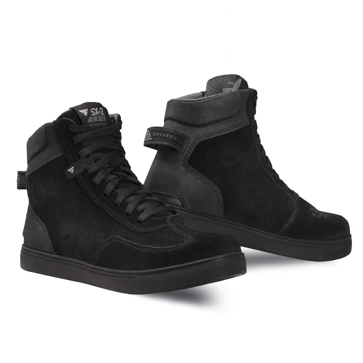 SHIMA SX-2 EVO Motorradschuhe für Herren - Atmungsaktiv, Verstärkte Leder Biker Motorradstiefel Männ
